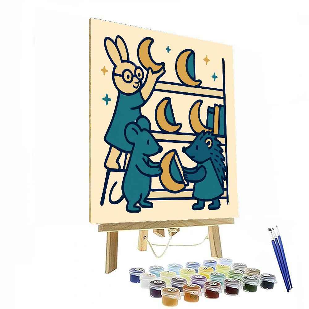 Little Luna Librarians paint by color