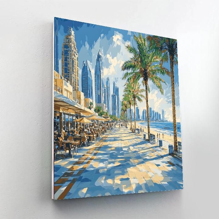Jumeirah Beach Walk Dubai United Arab Emirates Paint by numbers kits