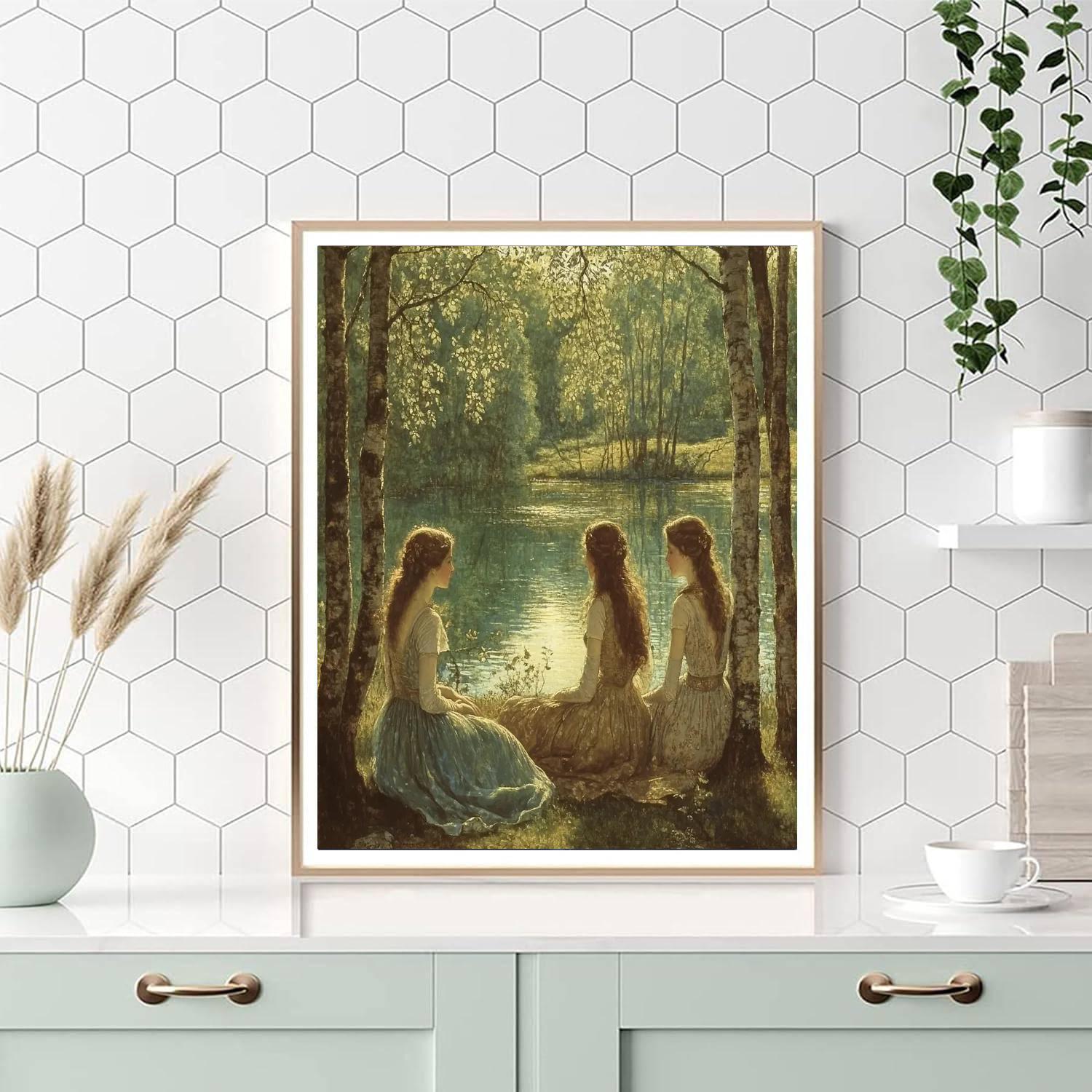 John William Waterhouse Inspired Mythological Nymphs Numbered painting kits