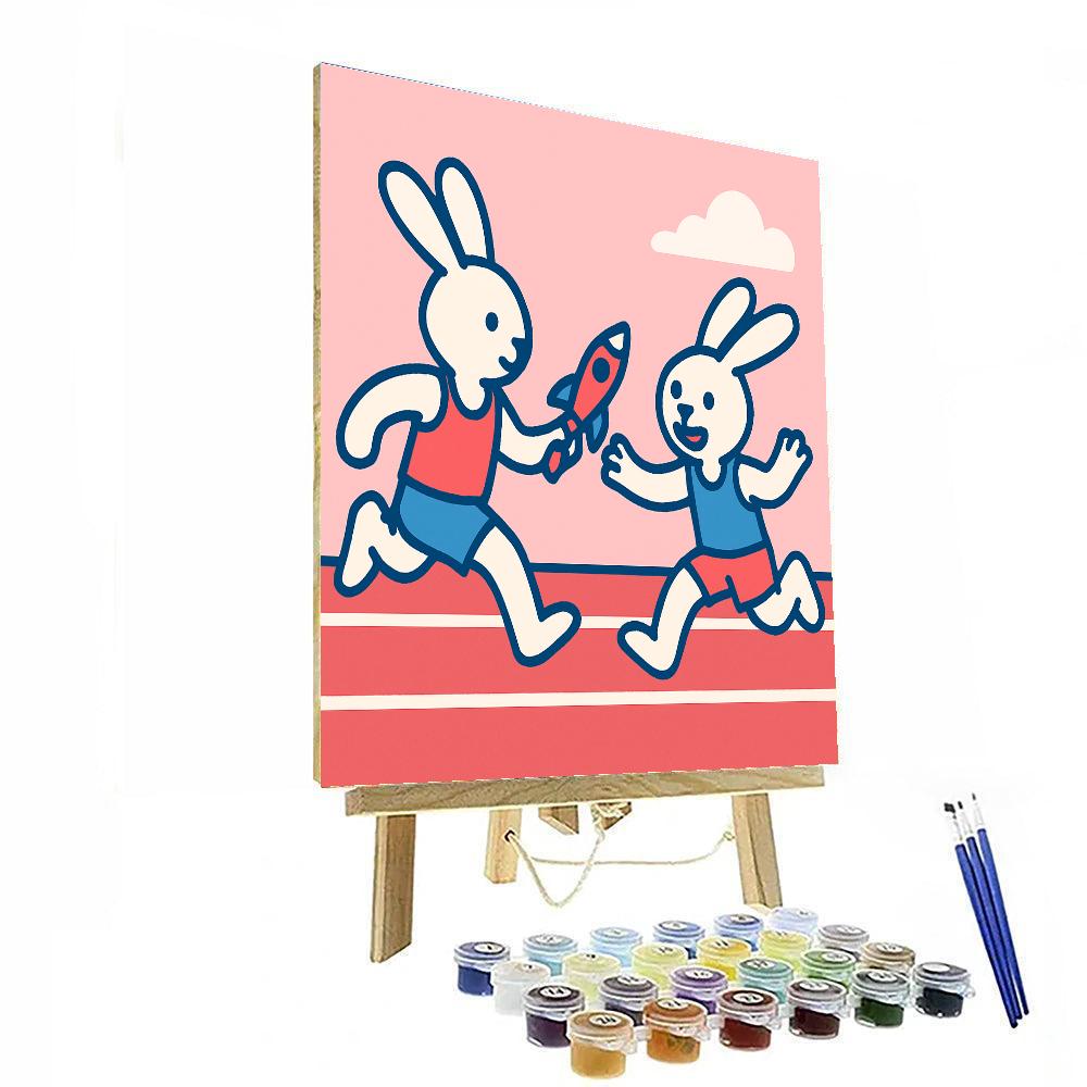 Rocket Rabbit Relay Numbered painting kits