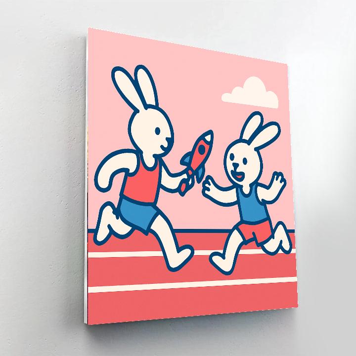 Rocket Rabbit Relay Numbered painting kits