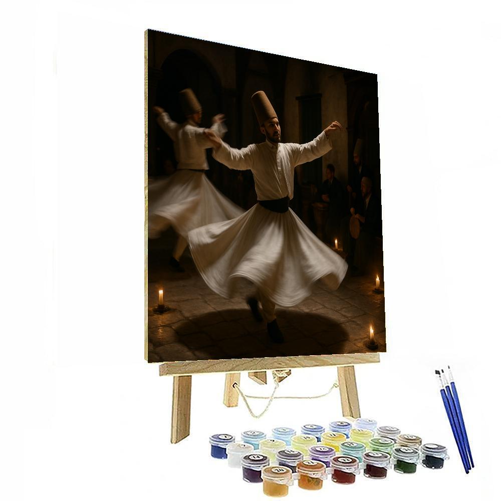 Sufi Whirling Dervish Ceremony Paint by numbers art