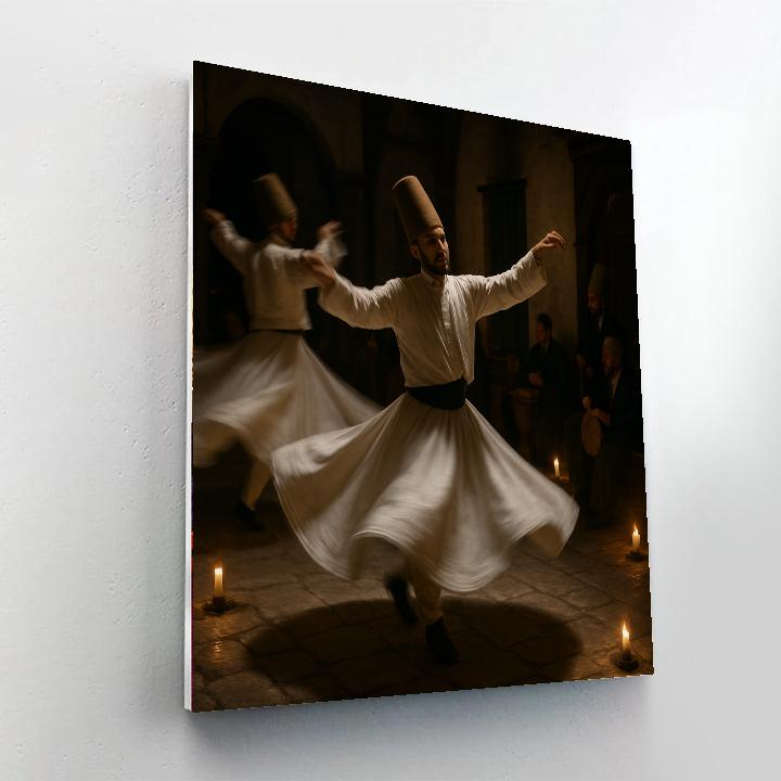 Sufi Whirling Dervish Ceremony Paint by numbers art