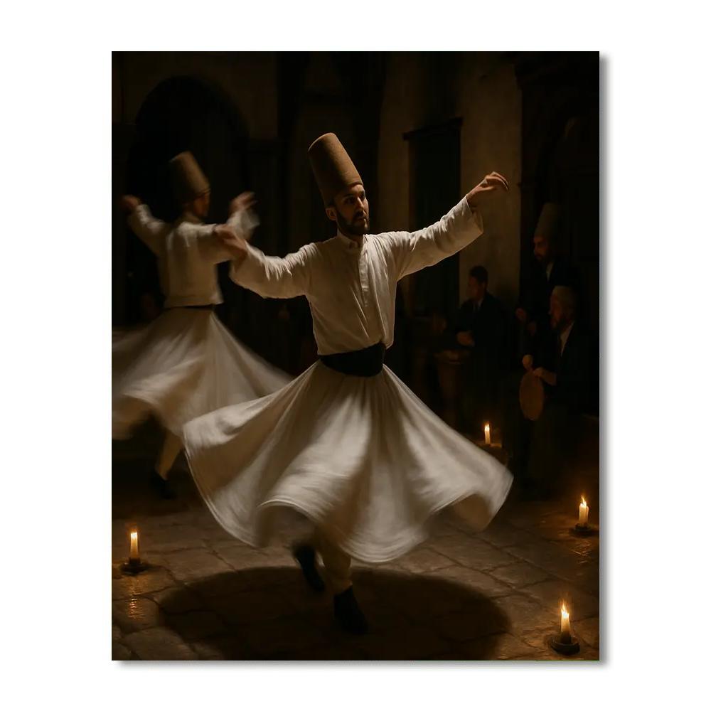 Sufi Whirling Dervish Ceremony Paint by numbers art