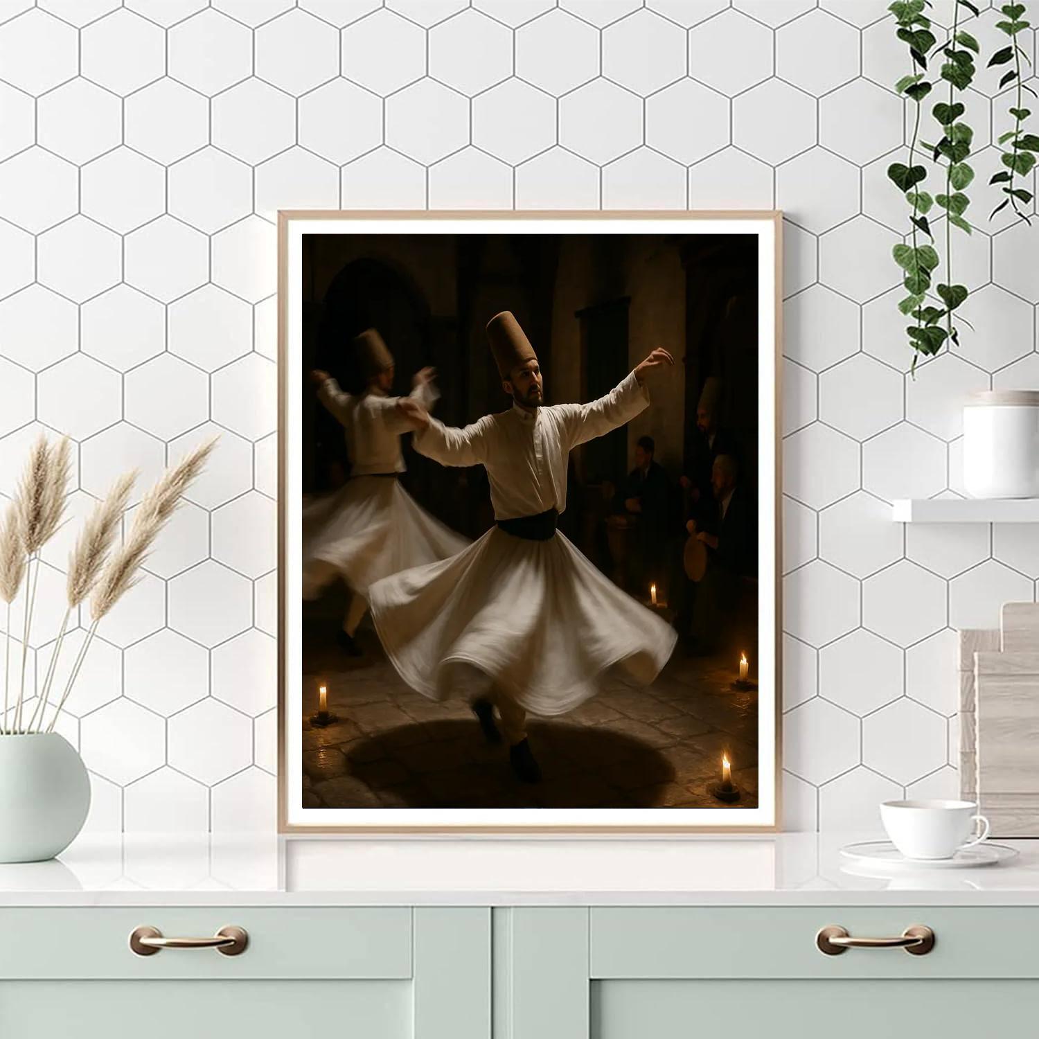 Sufi Whirling Dervish Ceremony Paint by numbers art