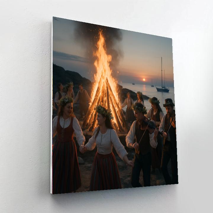 Midsummer Bonfire By Scandinavian Sea Paint by numbers kits