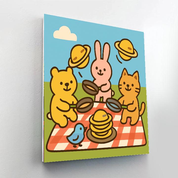 Planet Pancake Picnic Painting by numbers kit