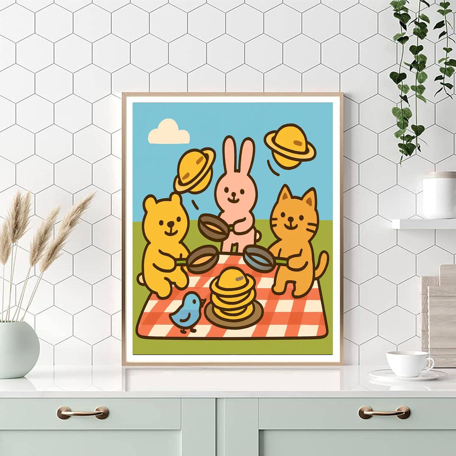 Planet Pancake Picnic Painting by numbers kit