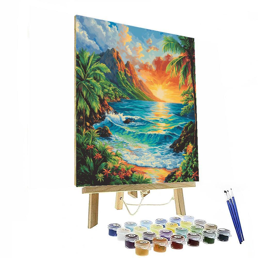 Paul Gauguin Inspired Tahitian Seascape DIY paint by numbers