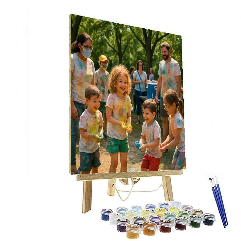 Holi For Kids Community Festival painting number kit
