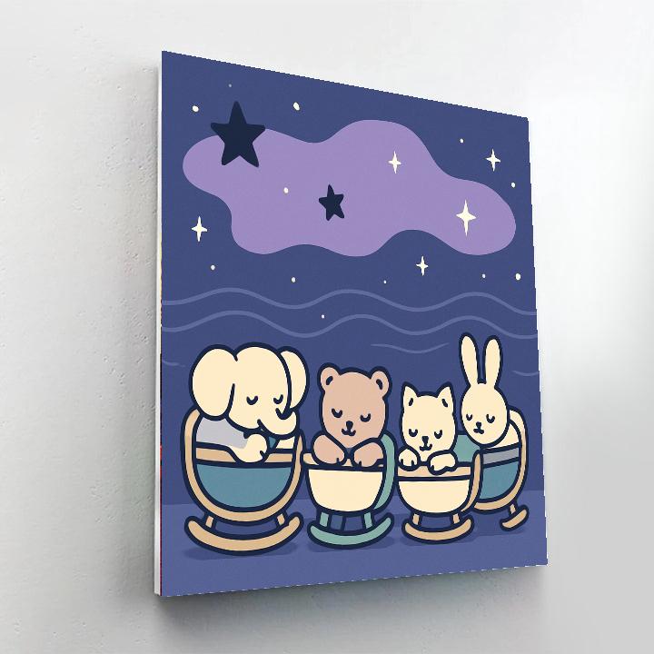 Nebula Night Nursery Painting by numbers kit