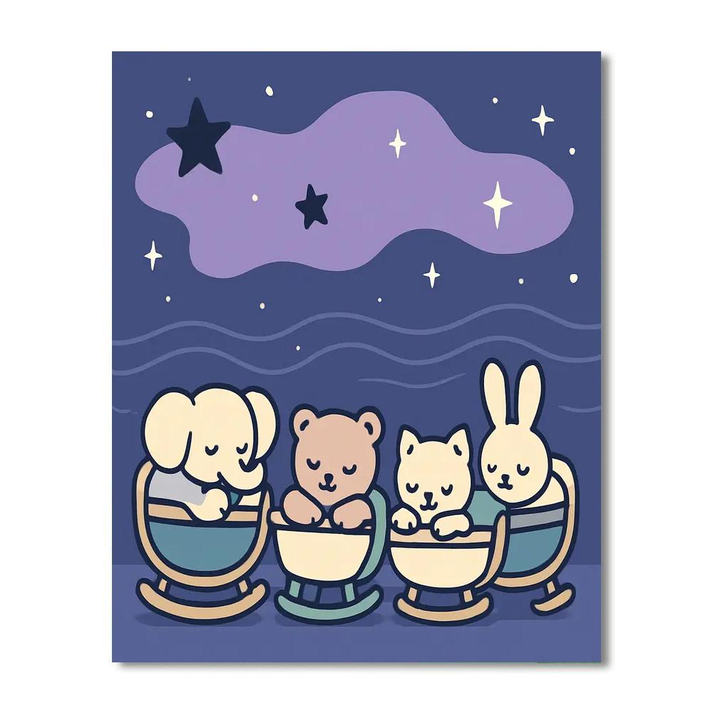 Nebula Night Nursery Painting by numbers kit