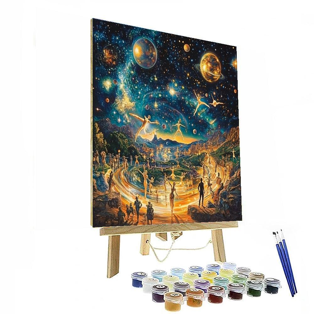 Salvador Dali Inspired Cosmic Ballet painting number kit