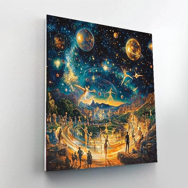 Salvador Dali Inspired Cosmic Ballet painting number kit