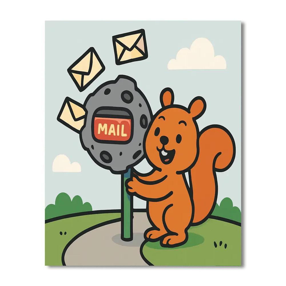 Meteorite Mailbox Painting by numbers kit