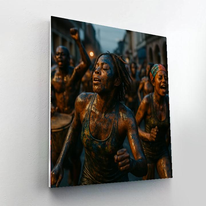 Caribbean Jouvert Dawn Revelry paint by color