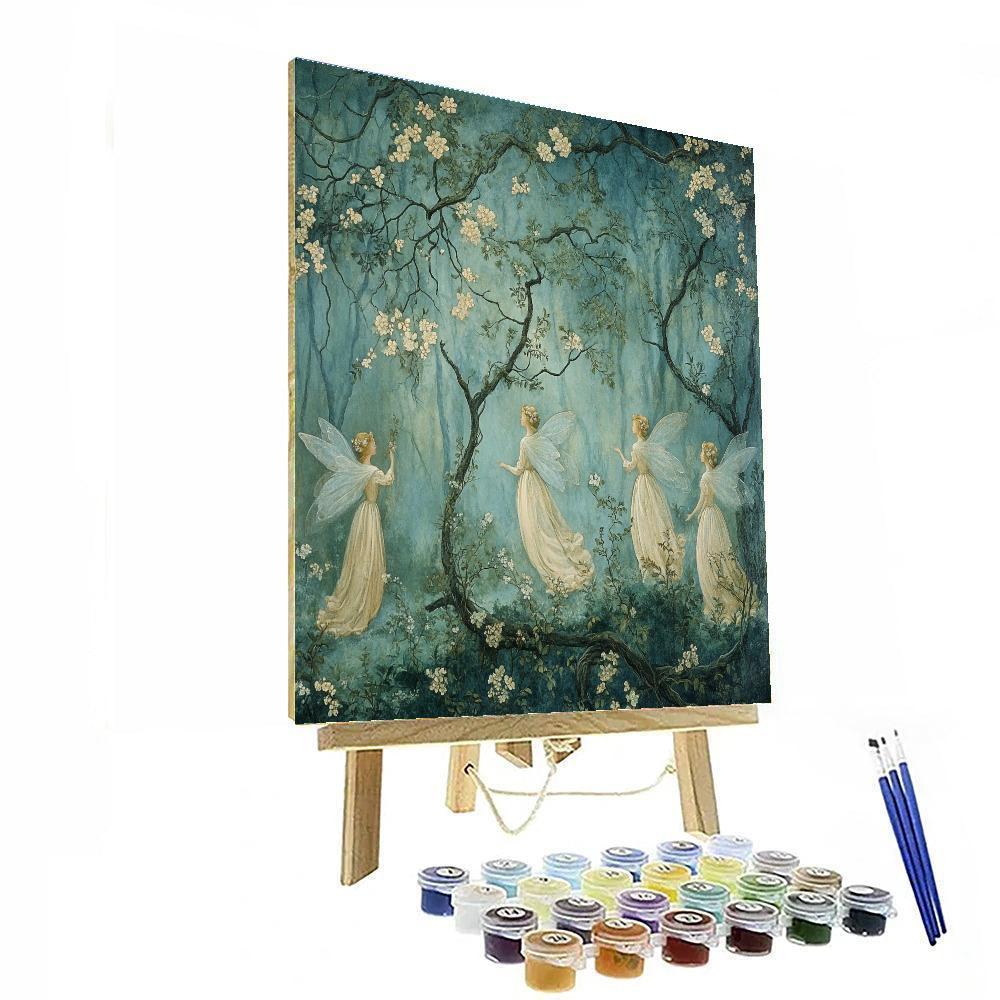 Edward Burne-Jones Inspired Fairy Tale Forest Paint by numbers art
