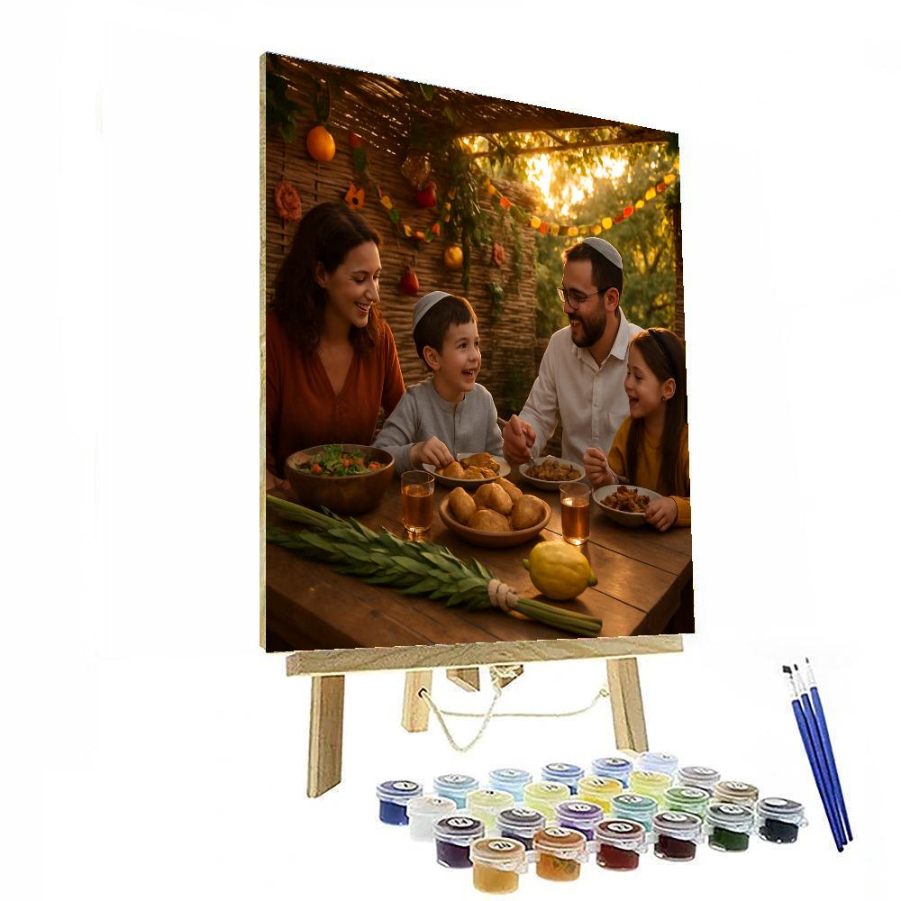 Sukkot Outdoors At Sunset Painting by numbers kit