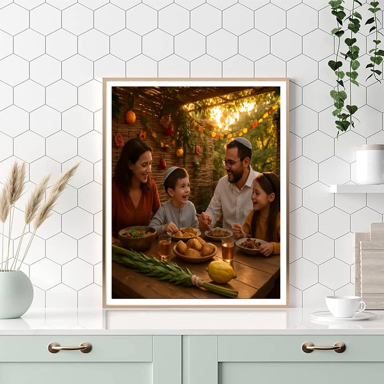 Sukkot Outdoors At Sunset Painting by numbers kit