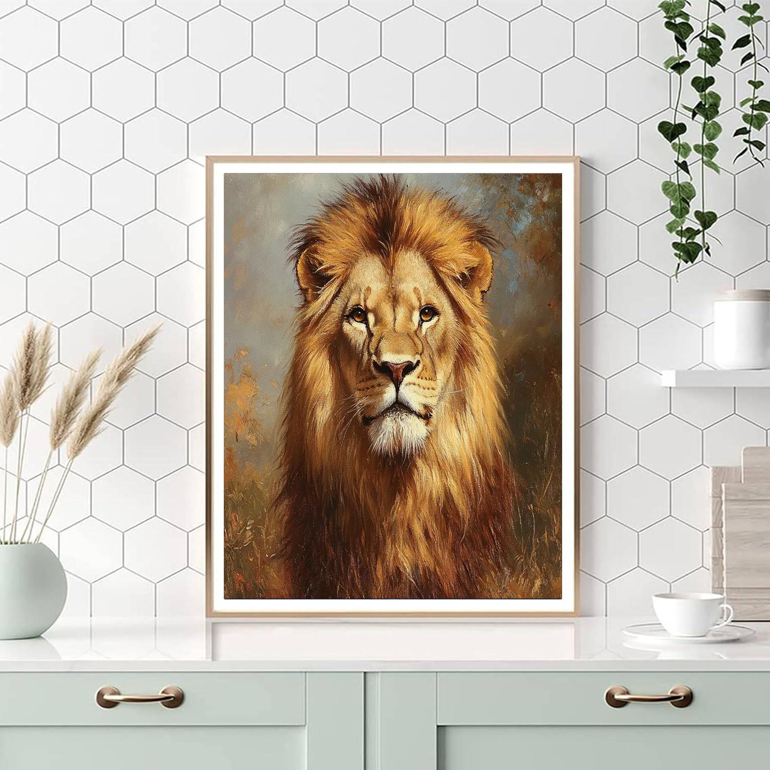 Edwin Landseer Inspired Majestic Lion Portrait Paint by numbers kits