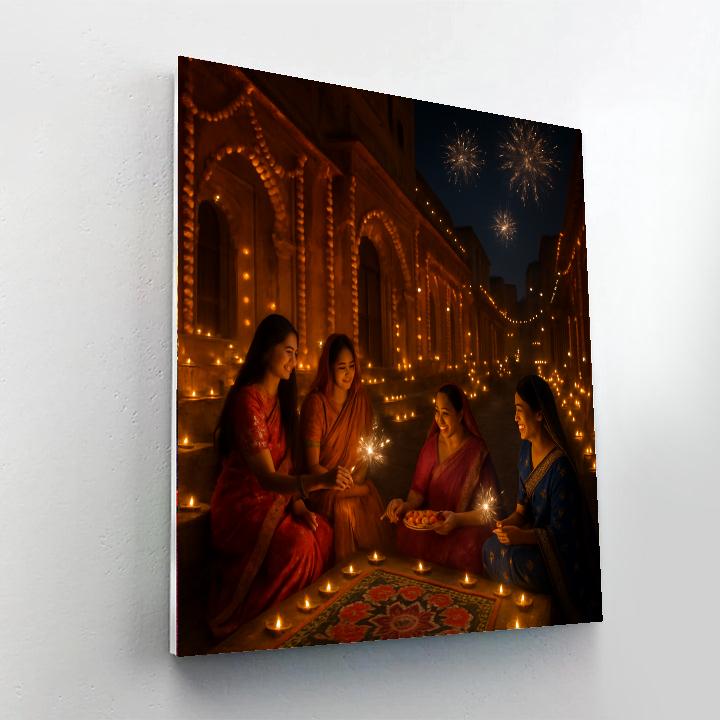 Diwali Night In Jaipur paint by number