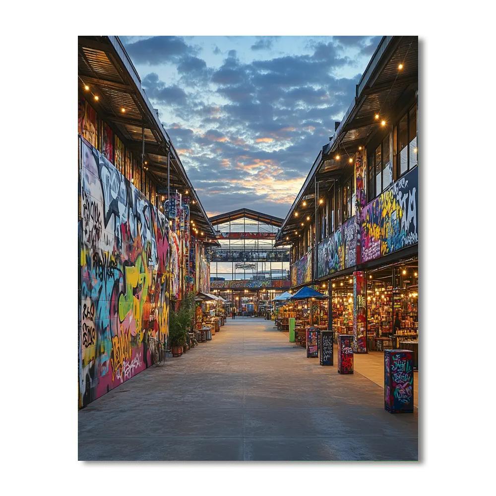 NDSM Wharf Industrial Art Amsterdam Netherlands Number painting