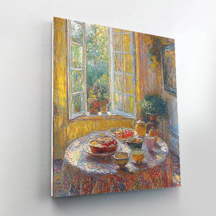 Pierre Bonnard Inspired Cozy Indoor Breakfast Paint by numbers art