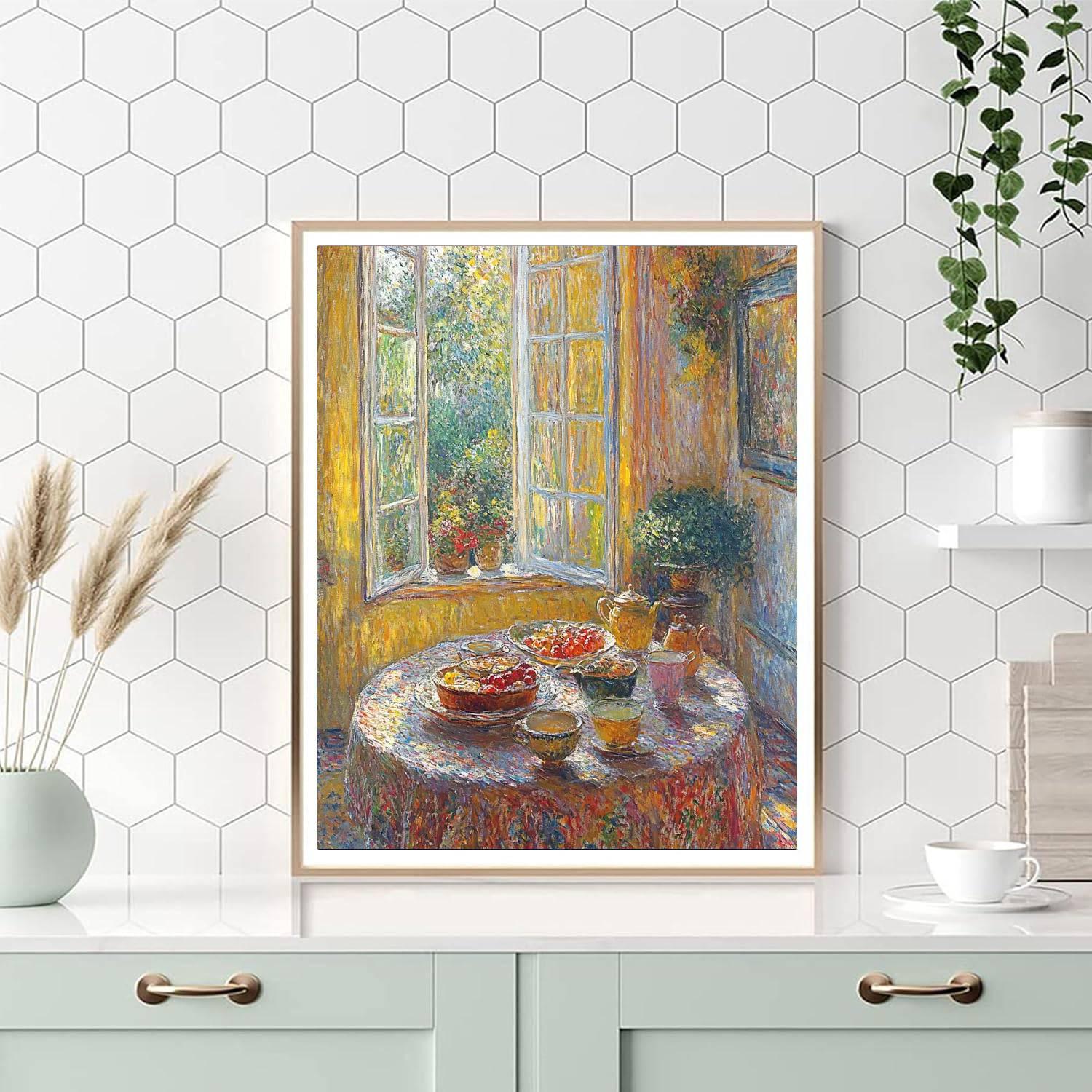 Pierre Bonnard Inspired Cozy Indoor Breakfast Paint by numbers art