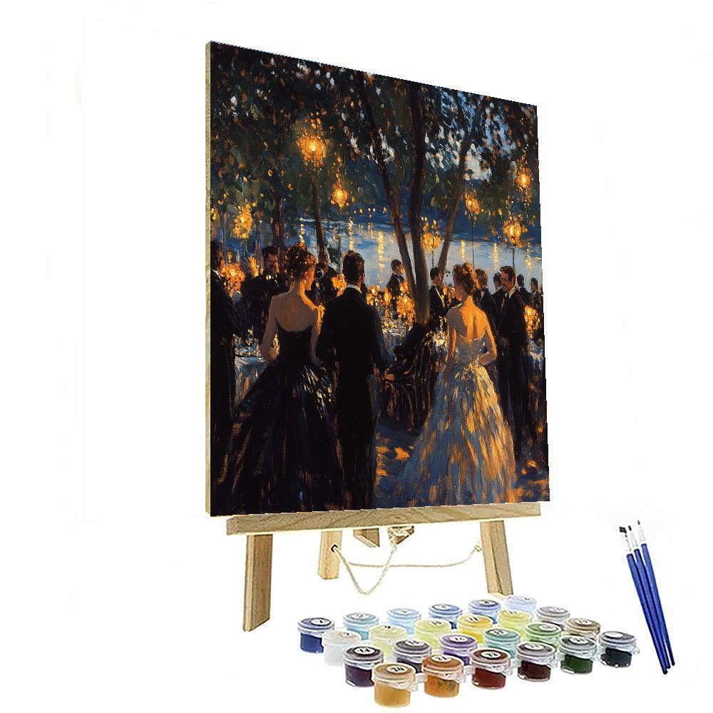John Singer Sargent Inspired Elegant Outdoor Concert paint by number