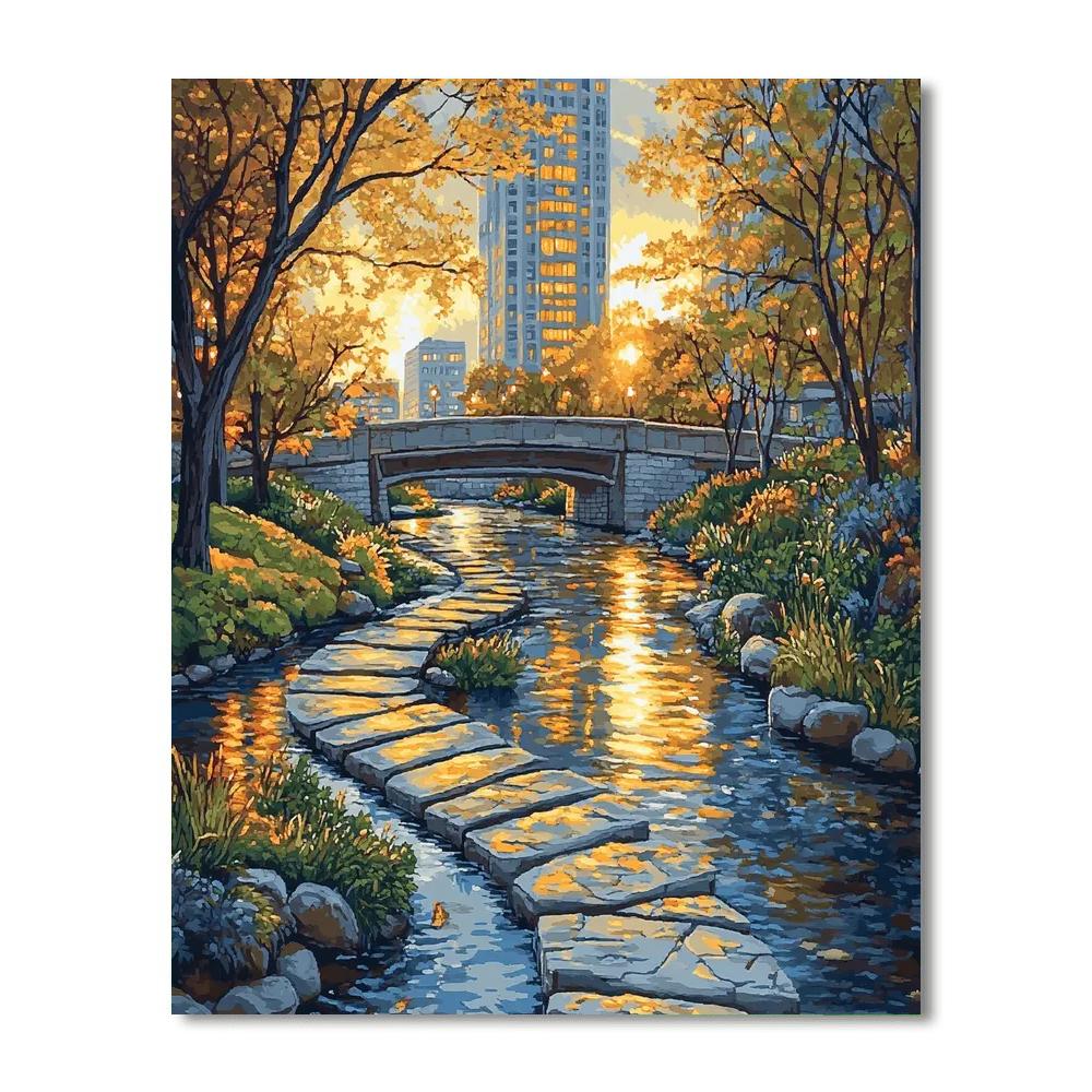 Cheonggyecheon Stream Urban Oasis Seoul South Korea Paint by numbers kits