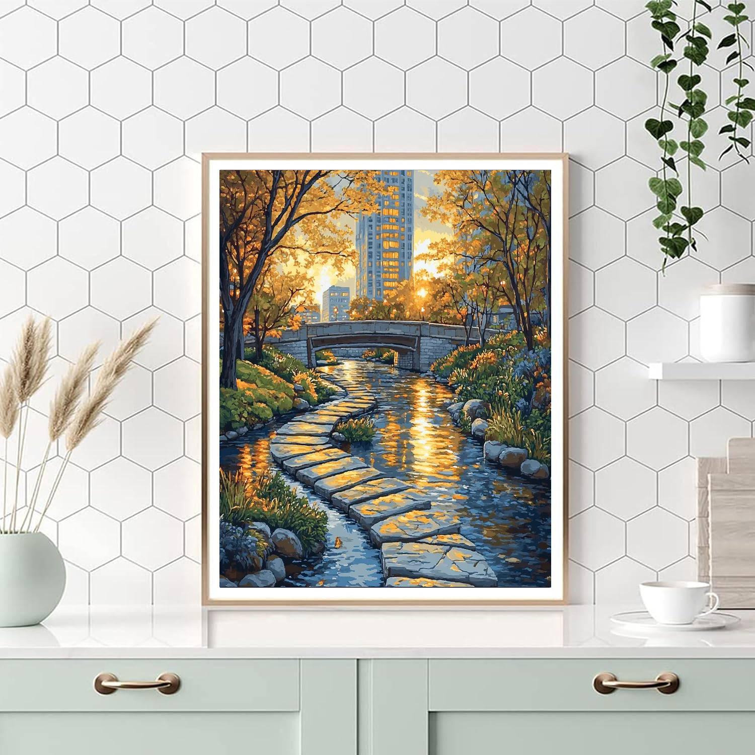 Cheonggyecheon Stream Urban Oasis Seoul South Korea Paint by numbers kits