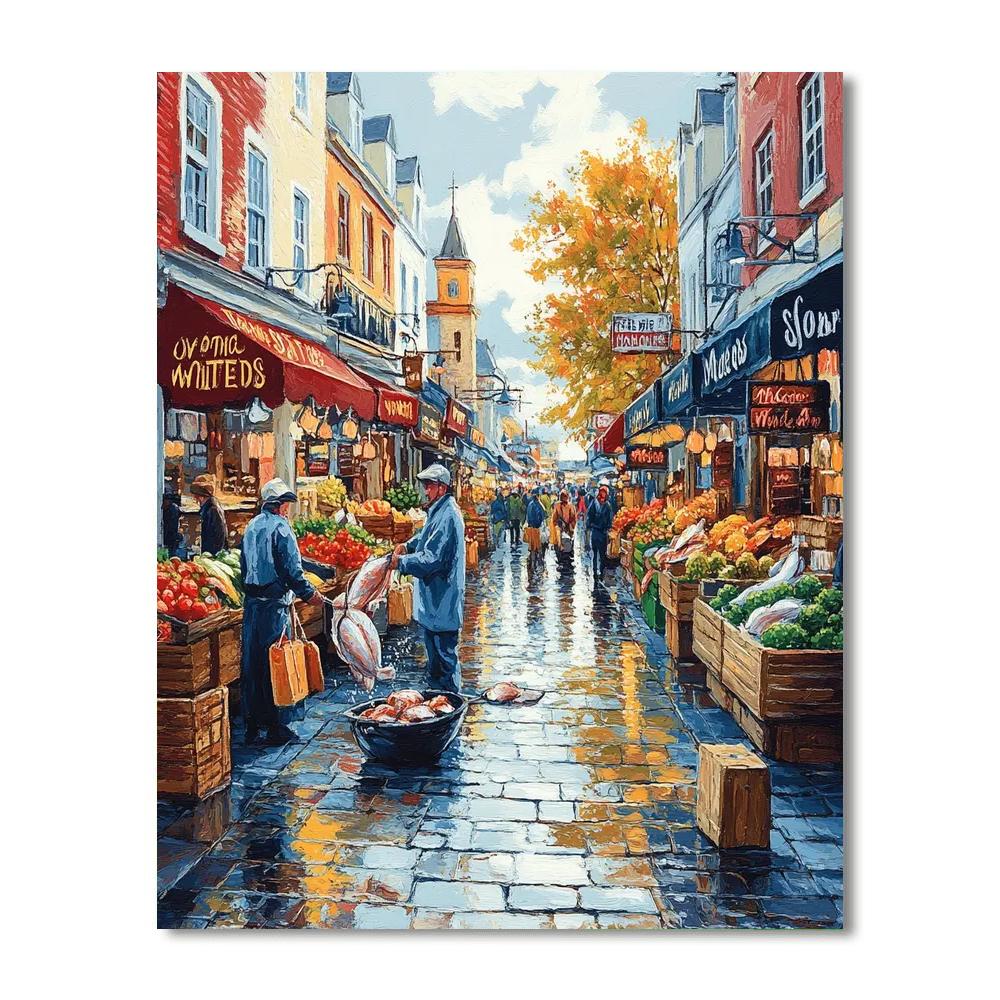 Pike Place Market Fish Throw Seattle United States Paint by numbers kits