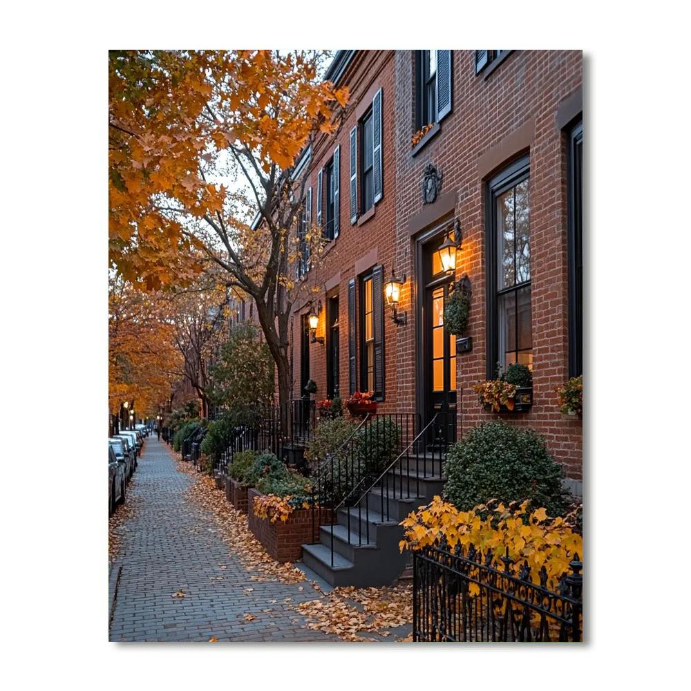 Beacon Hill Row Houses Boston United States paint by color