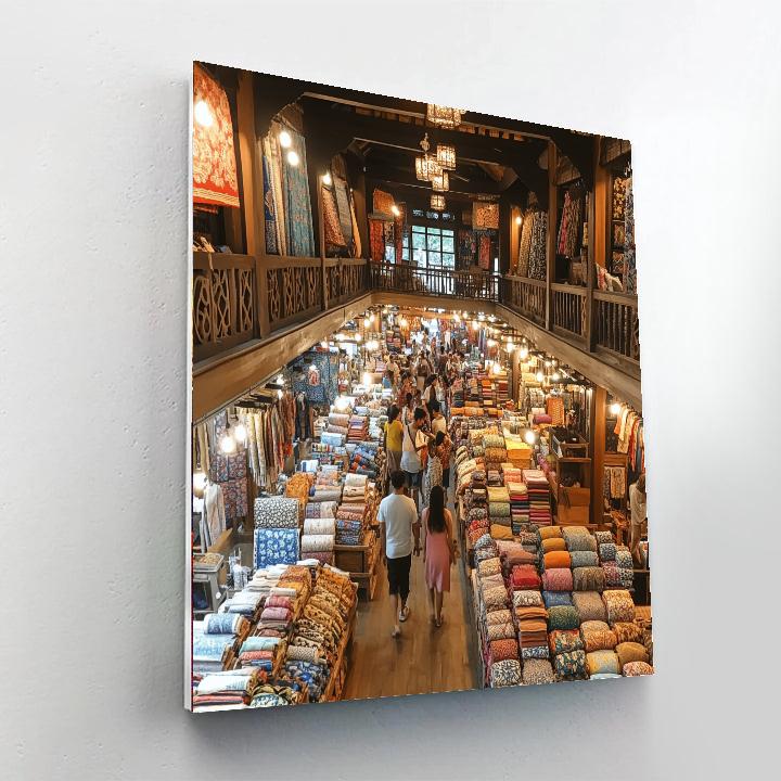 Ben Thanh Market Bustle Ho Chi Minh City Vietnam DIY paint by numbers