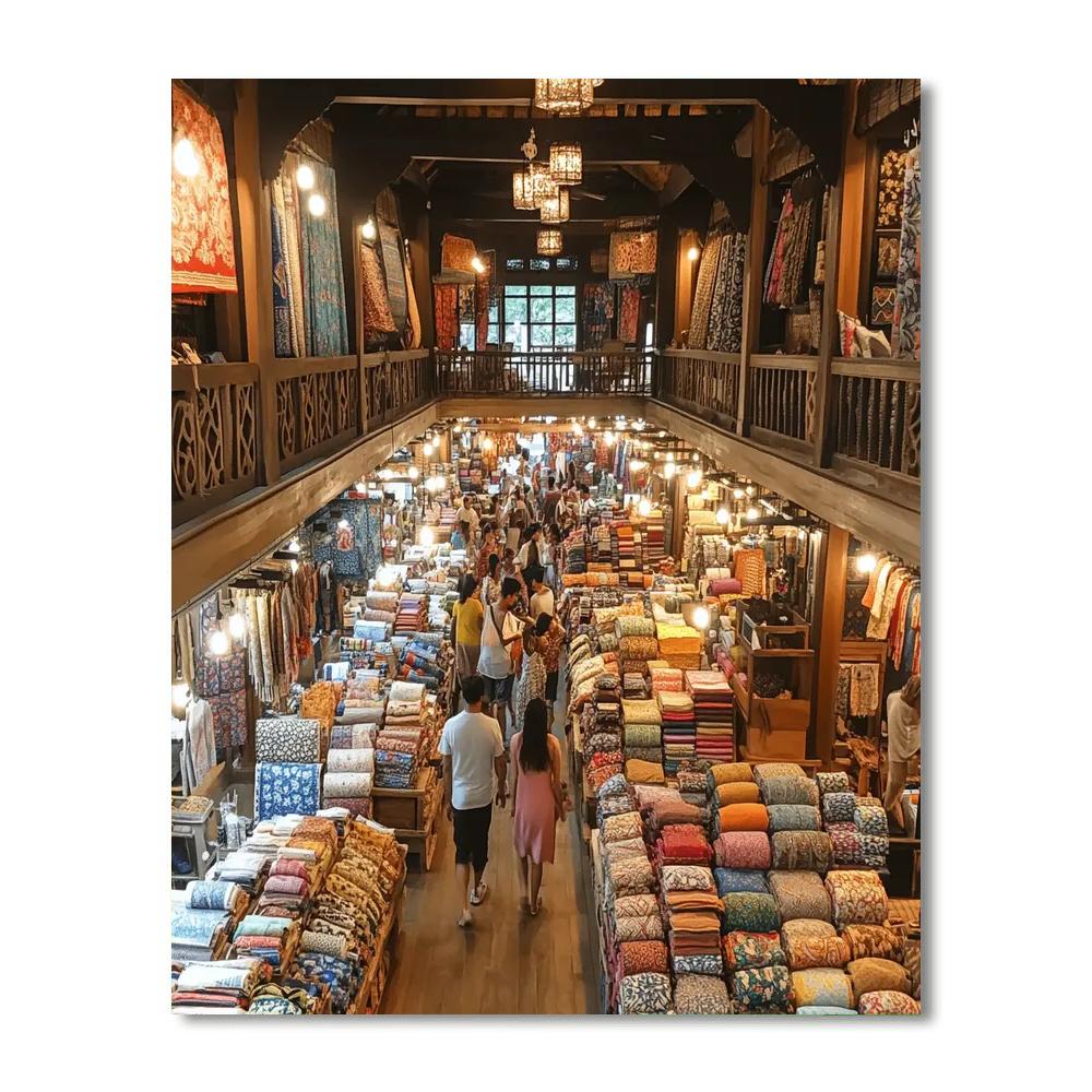 Ben Thanh Market Bustle Ho Chi Minh City Vietnam DIY paint by numbers