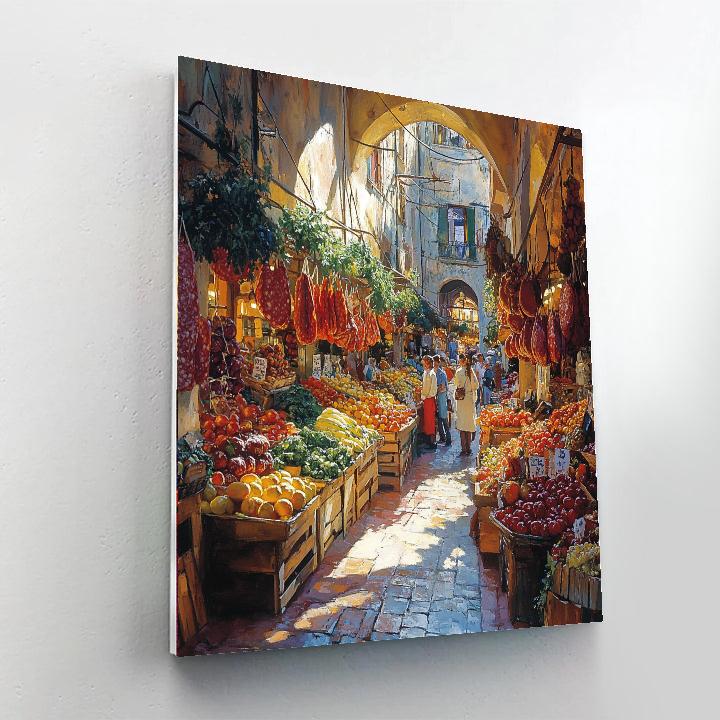 La Boqueria Food Passage Barcelona Spain DIY paint by numbers