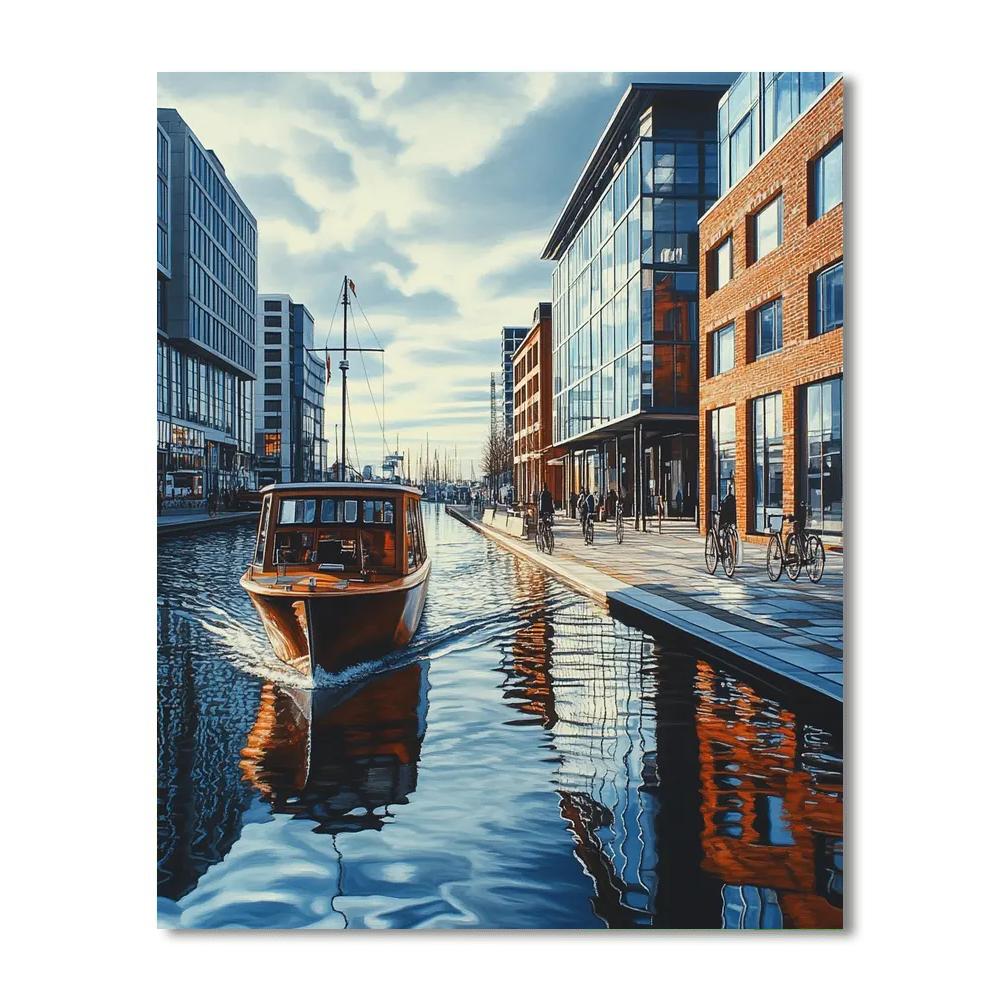 HafenCity Modern Waterfront Hamburg Germany Paint by numbers art