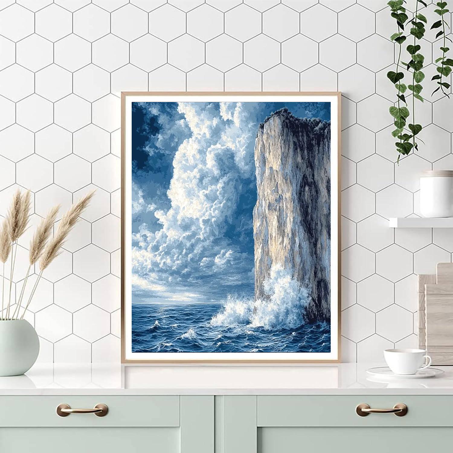 Winslow Homer Inspired Seaside Storm paint by number