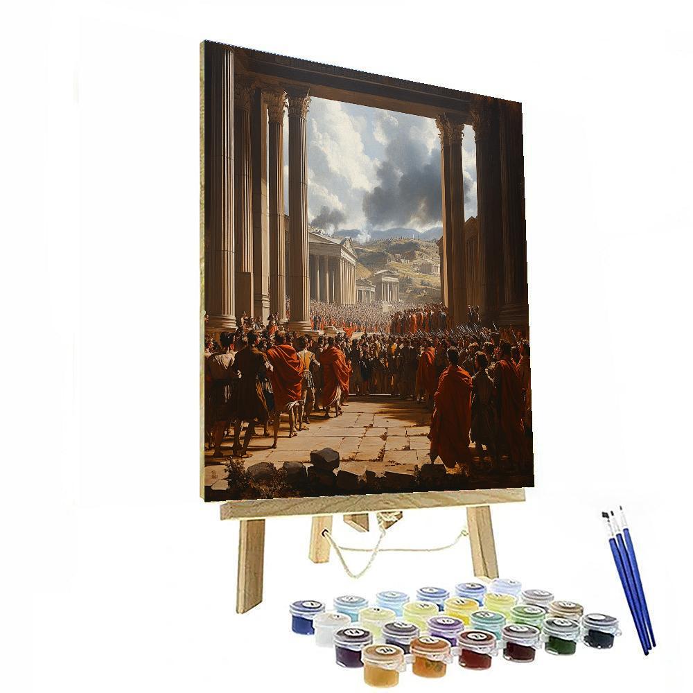 Jacques-Louis David Inspired Revolutionary Gathering paint by numbers