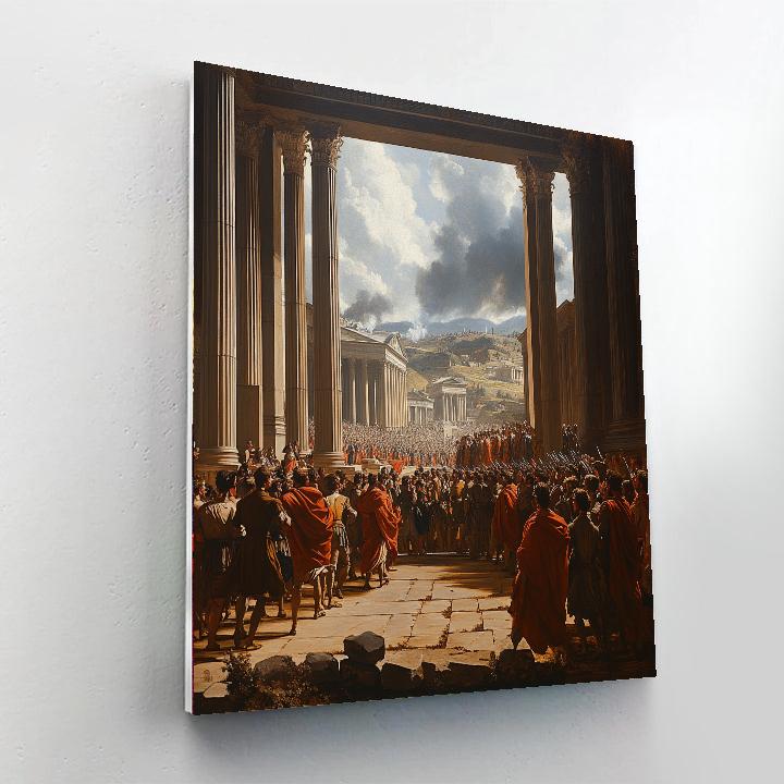 Jacques-Louis David Inspired Revolutionary Gathering paint by numbers