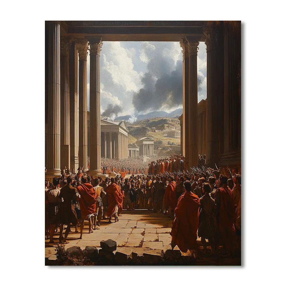 Jacques-Louis David Inspired Revolutionary Gathering paint by numbers