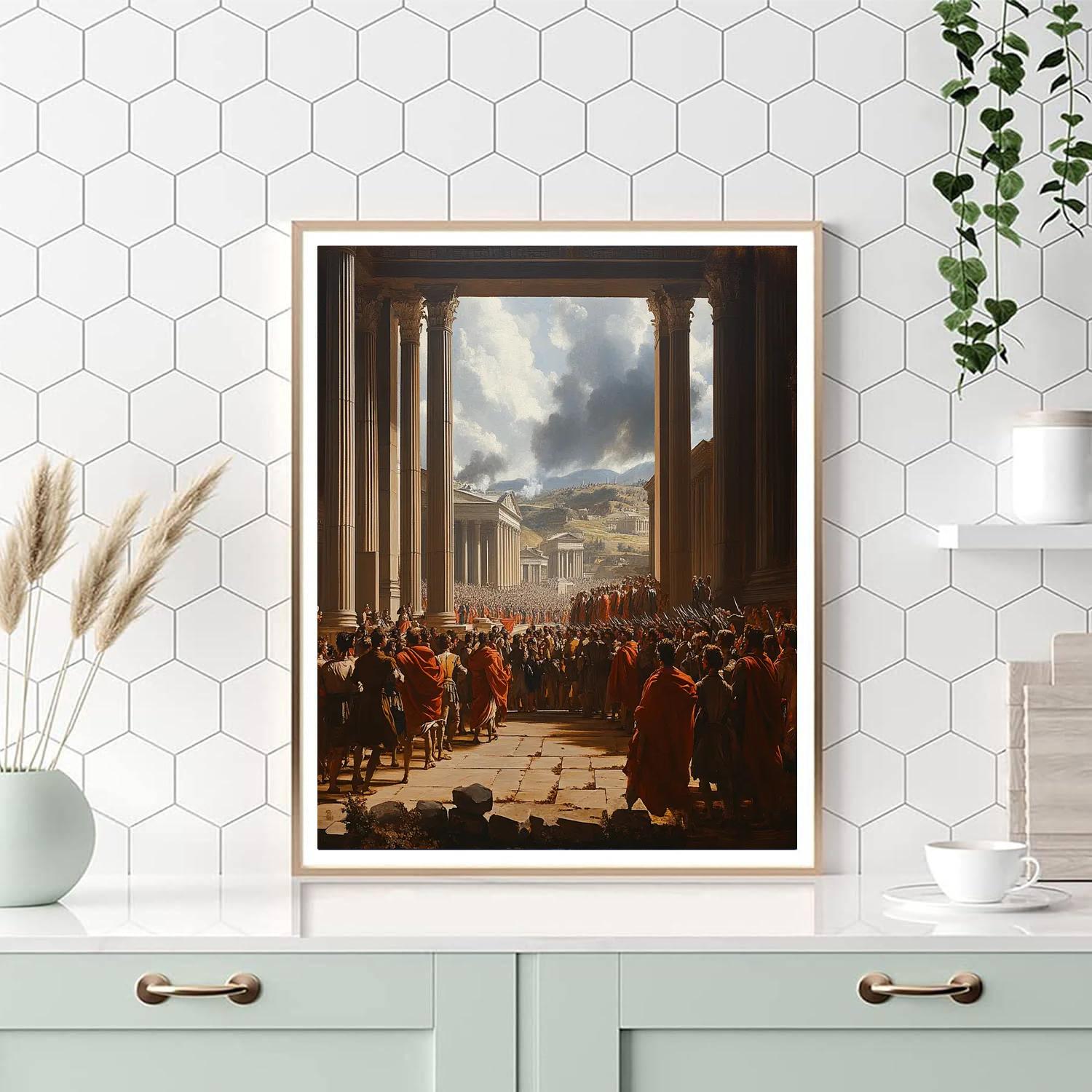 Jacques-Louis David Inspired Revolutionary Gathering paint by numbers