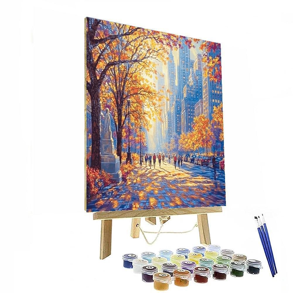 Paseo De La Reforma Angel View Mexico City Mexico paint by number