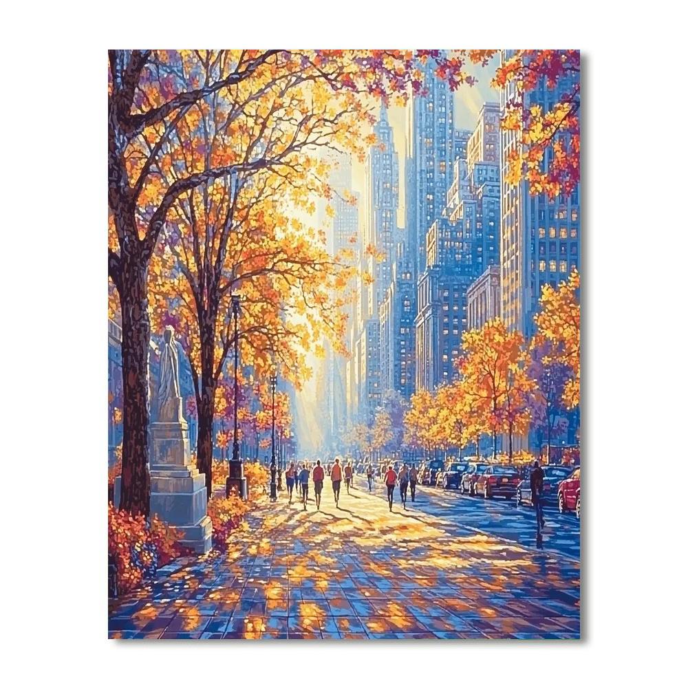 Paseo De La Reforma Angel View Mexico City Mexico paint by number