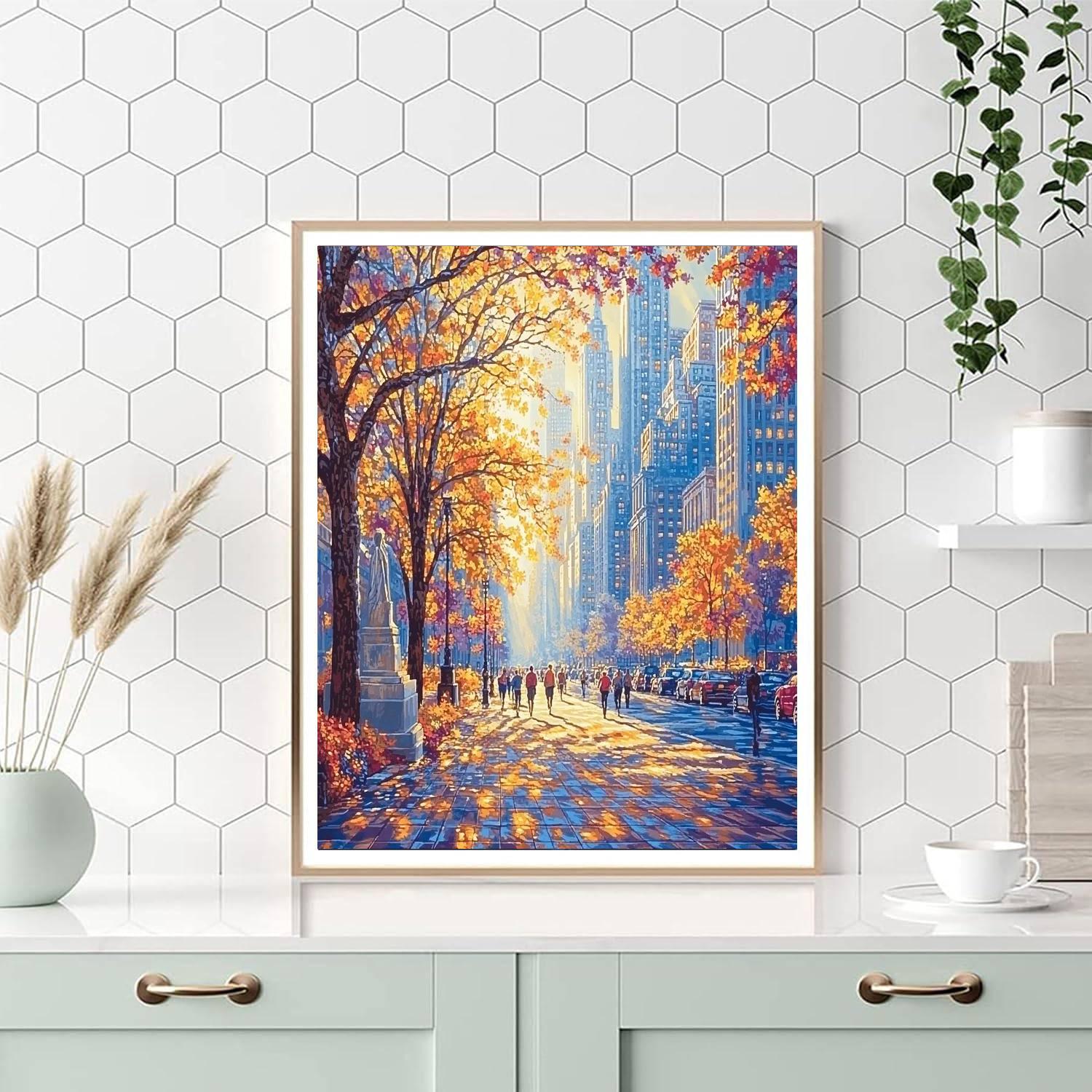 Paseo De La Reforma Angel View Mexico City Mexico paint by number