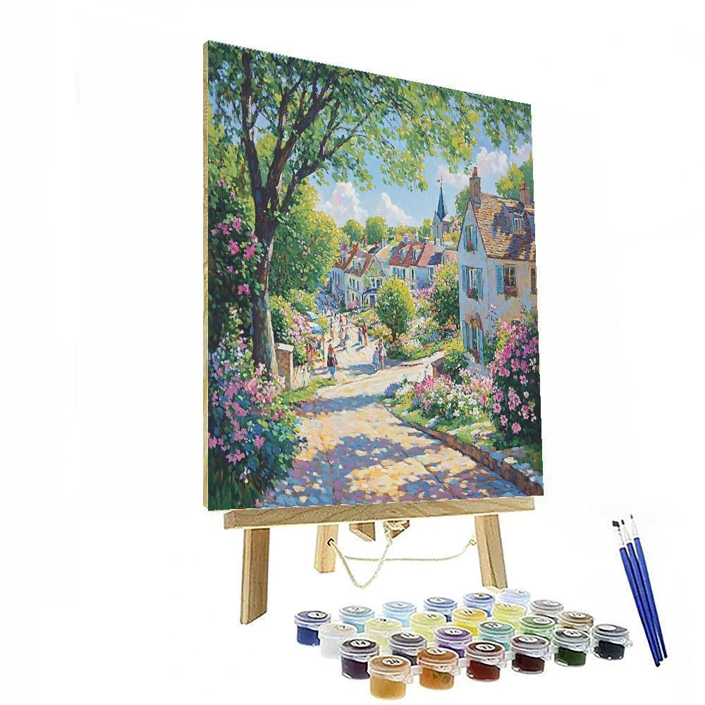 Camille Pissarro Inspired Village Streets In Spring paint by number