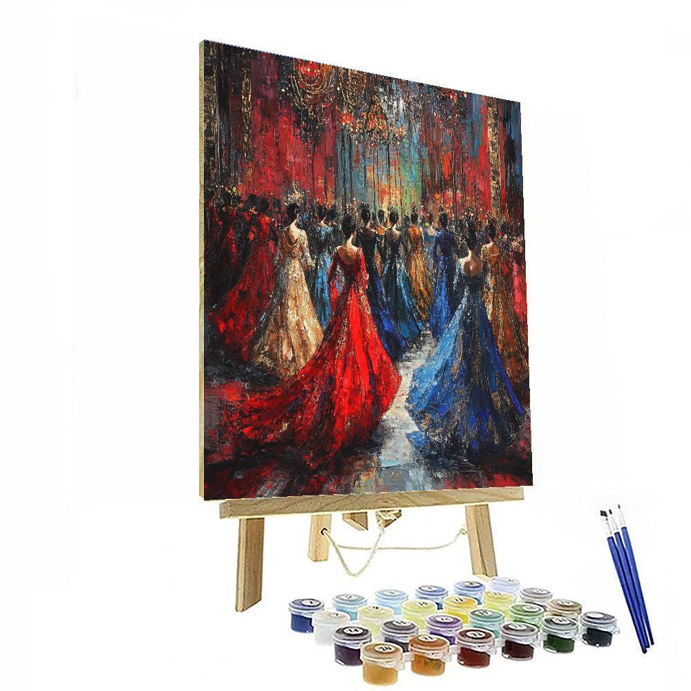 Mariano Fortuny Inspired Vibrant Festival Costumes Painting by numbers kit
