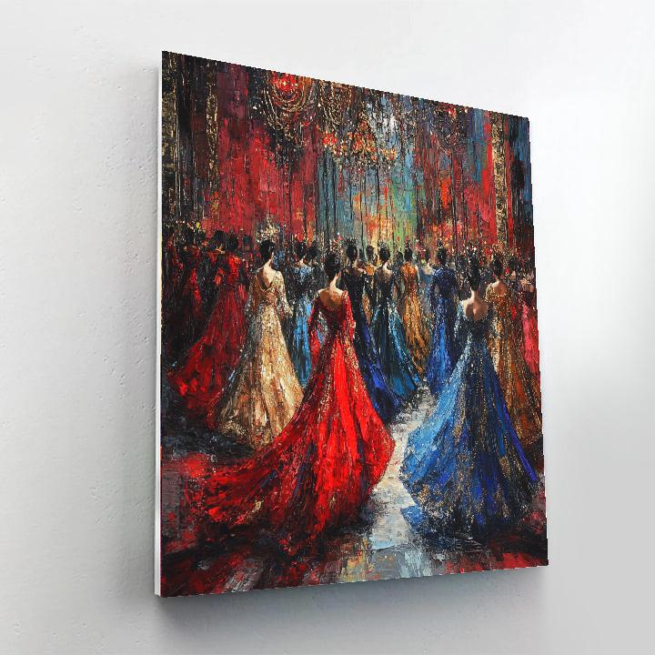 Mariano Fortuny Inspired Vibrant Festival Costumes Painting by numbers kit