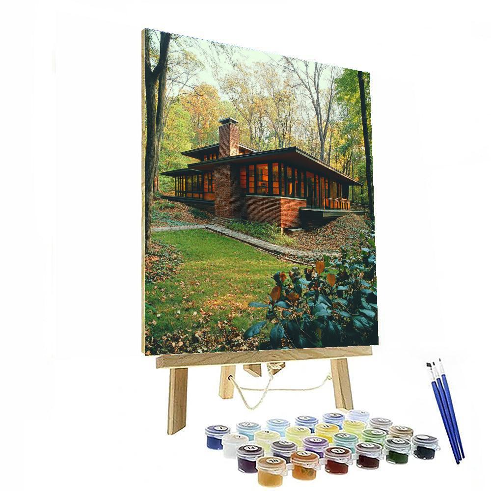 Frank Lloyd Wright Inspired Organic Architecture DIY paint by numbers