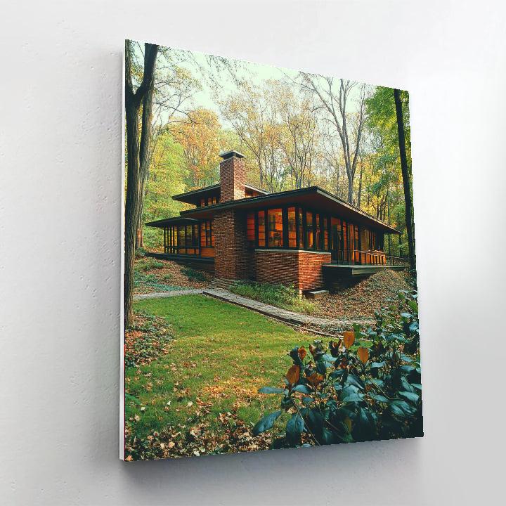 Frank Lloyd Wright Inspired Organic Architecture DIY paint by numbers